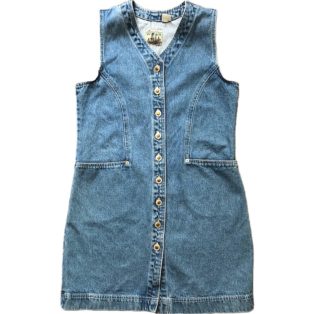 Vintage Denim Button-Down Dress